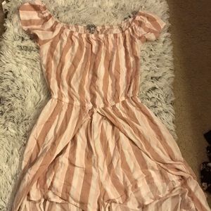 Pink and white stripe jumper with shorts🤍💗